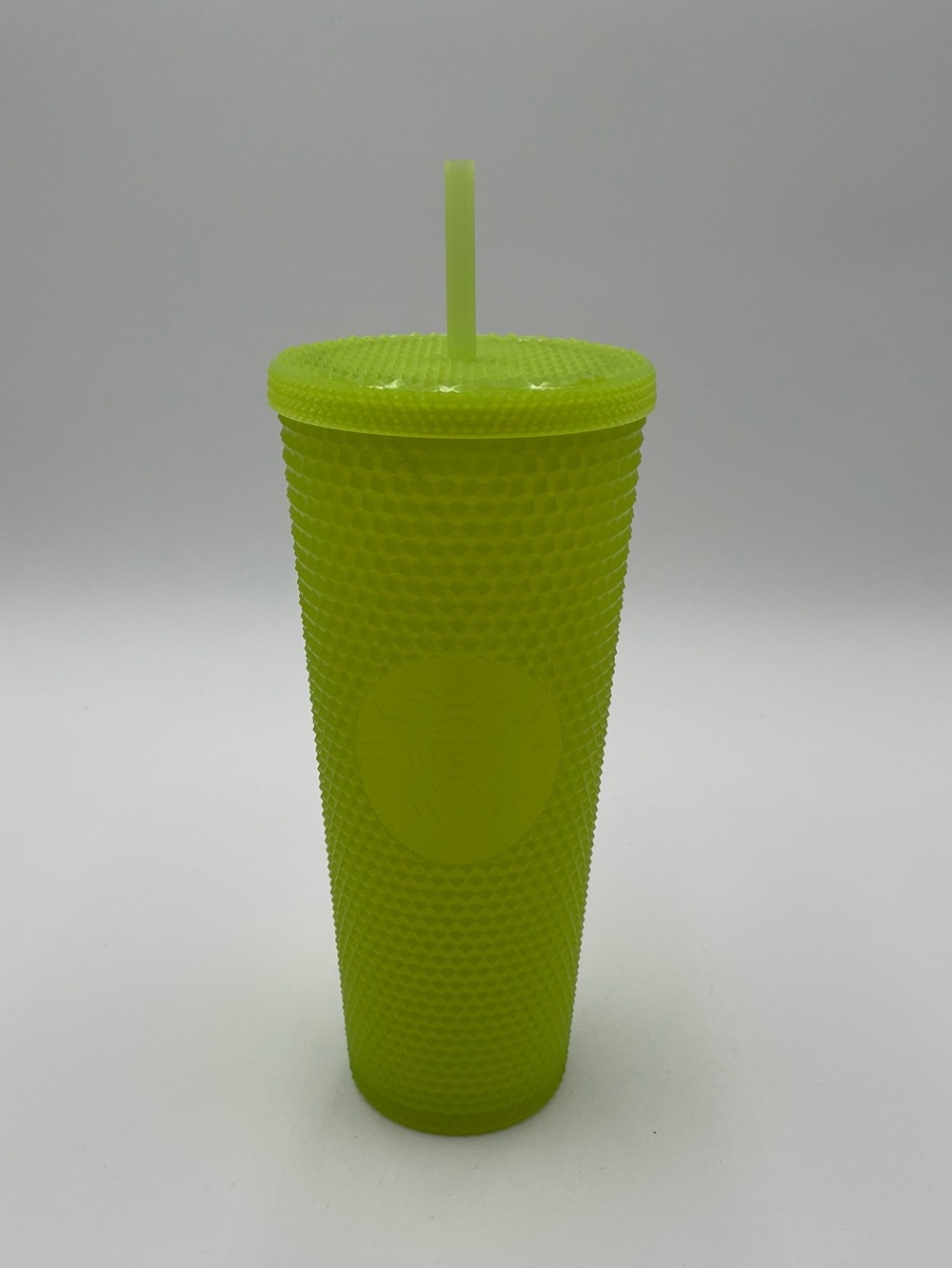 Starbucks Halloween Neon Green Textured Tumbler Venti 24oz Cup Glow in the Dark